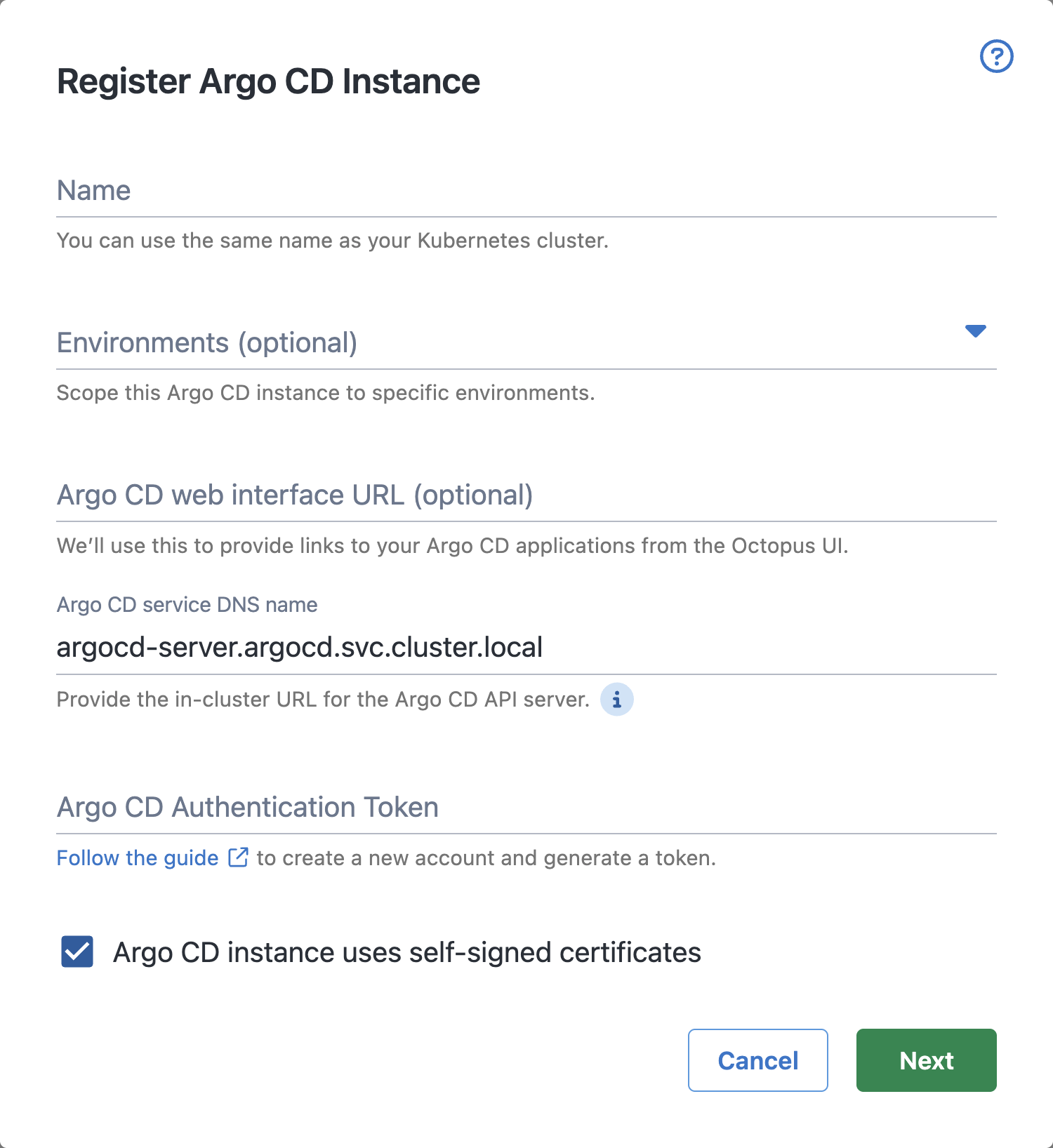 Octopus-Argo-Gateway Wizard Config Page