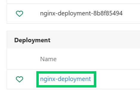 A screenshot of the Object Status resource name link