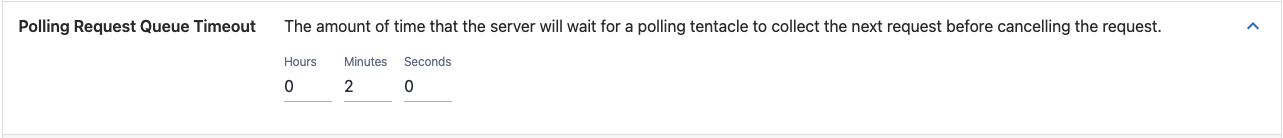 Polling request queue timeout setting